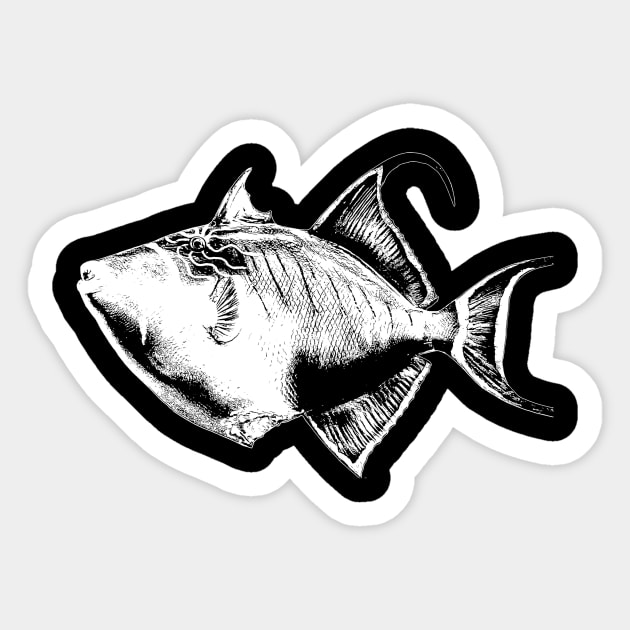 trigger-fish Sticker by ZenekBl